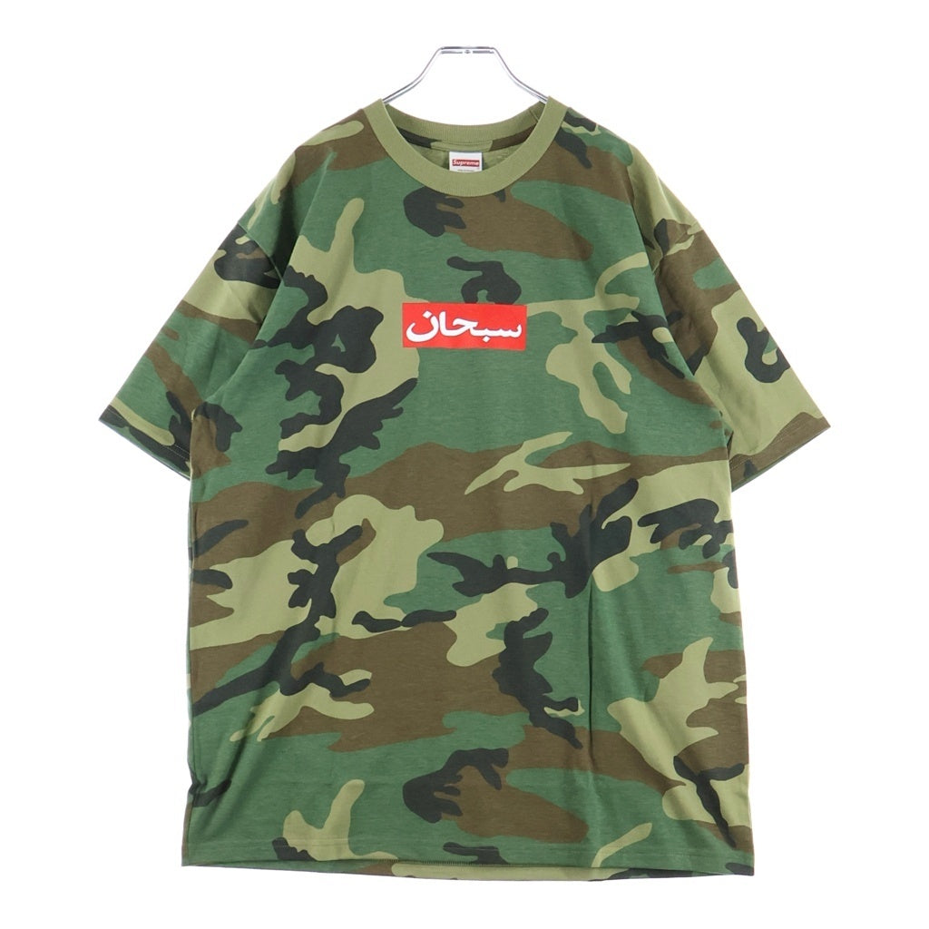 SUPREME(シュプリーム) 26SS Arabic Box Logo Tee アラビック ボックスロゴデザイン カモ柄 クルーネック カットソー 半袖Tシャツ カーキ