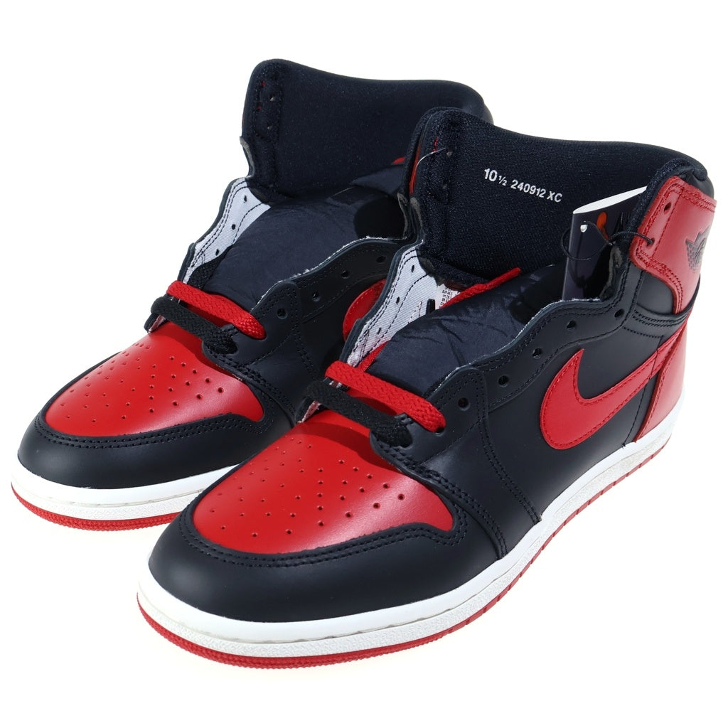 NIKE(ナイキ) AIR JORDAN HIGH 85 BRED 2025 エアジョーダン 1 ブレッド ハイカットスニーカー US10.5/28.5cm レッド/ブラック HV6674-067