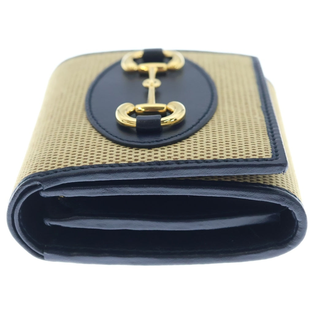 GUCCI(グッチ) ホースビット 二つ折り財布 ウォレット ベージュ 621891 レディース