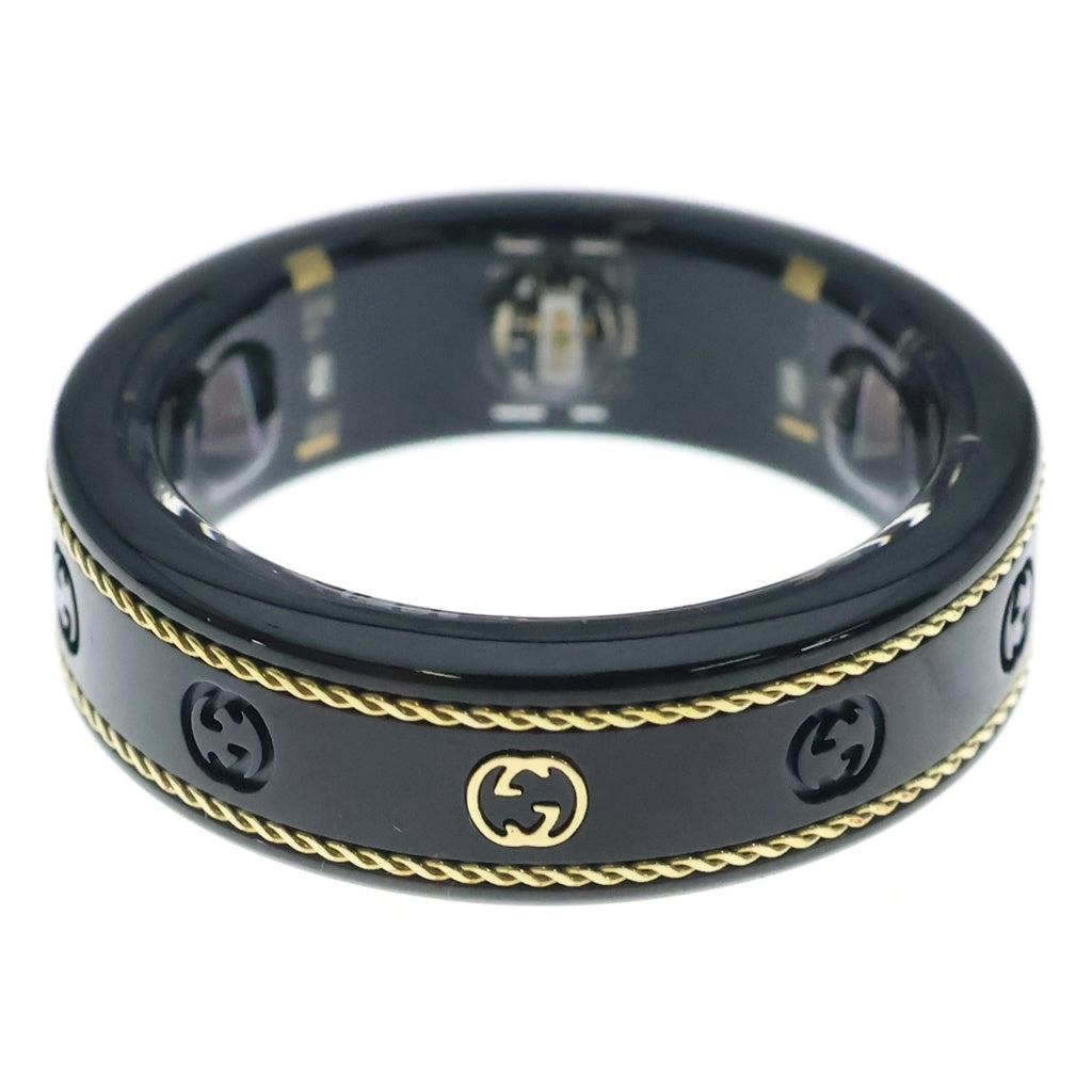 GUCCI(グッチ) ×OURA オーラ インターロッキングG スマートリング ブラック 705220