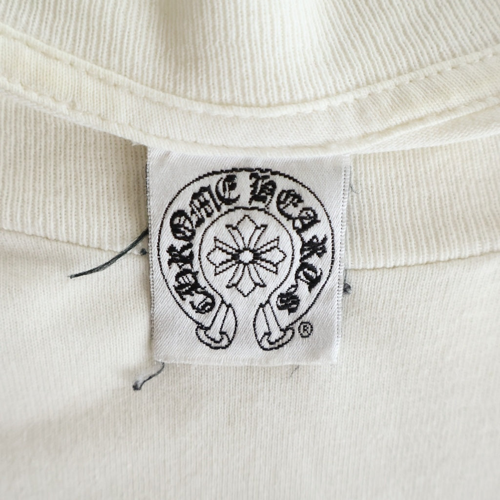 CHROME HEARTS(クロムハーツ) OLD ×ROLLING STONES CH SS TEE ローリングストーンズ ホースシューデザイン クルーネック カットソー 半袖Tシャツ ホワイト