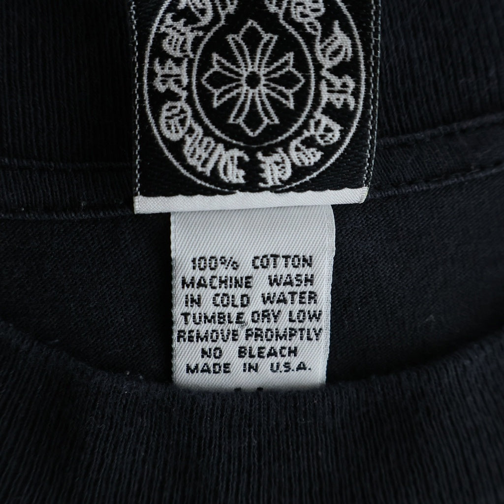 CHROME HEARTS(クロムハーツ) OLD オールド ヴァインダガー アームフローラル クルーネック カットソー 長袖Tシャツ ブラック