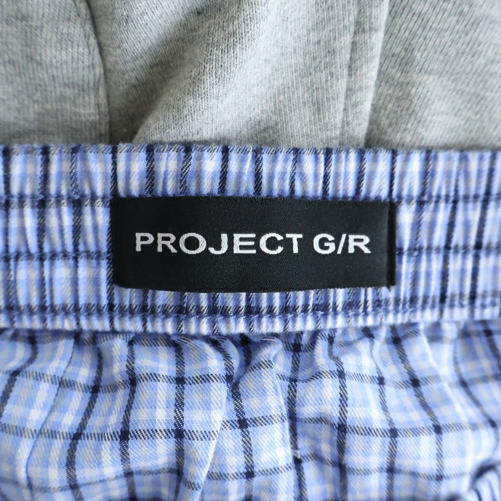 PROJECT G/R(プロジェクトジーアール) 3 LAYERED SWEAT PANTS スリーレイヤード スウェットロングパンツ グレー