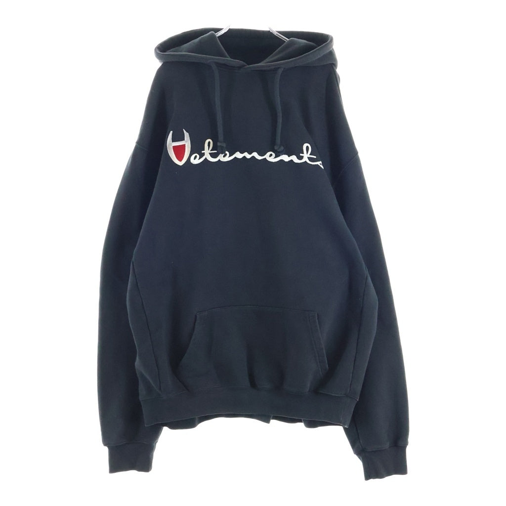 VETEMENTS(ヴェトモン) 16SS Oversized Logo Hoodie オーバーサイズロゴ刺繍スウェット フーディー ブラック 買取実績 MS16TP31