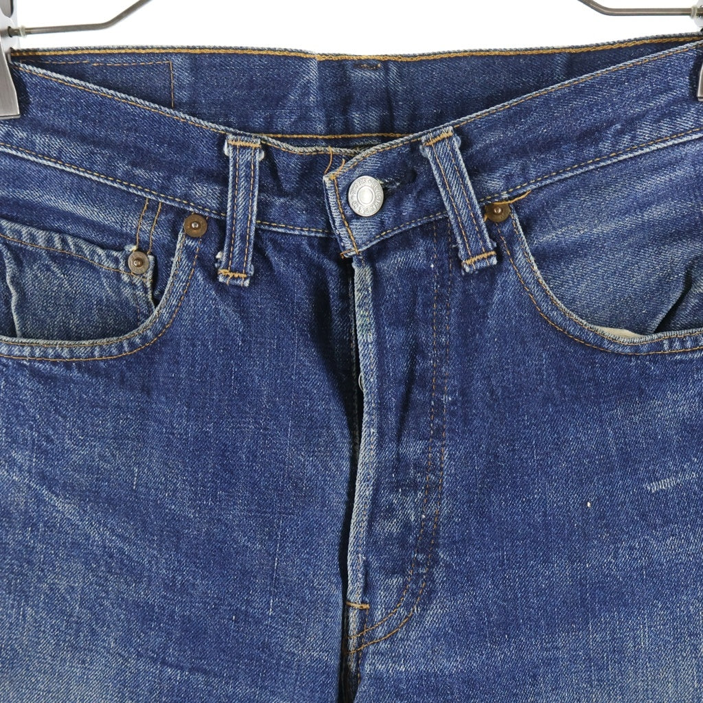 Levi's(リーバイス) 70S 501 ビッグE ボタン裏刻印 6不均等V ボタンフライストレートデニム パンツ インディゴ