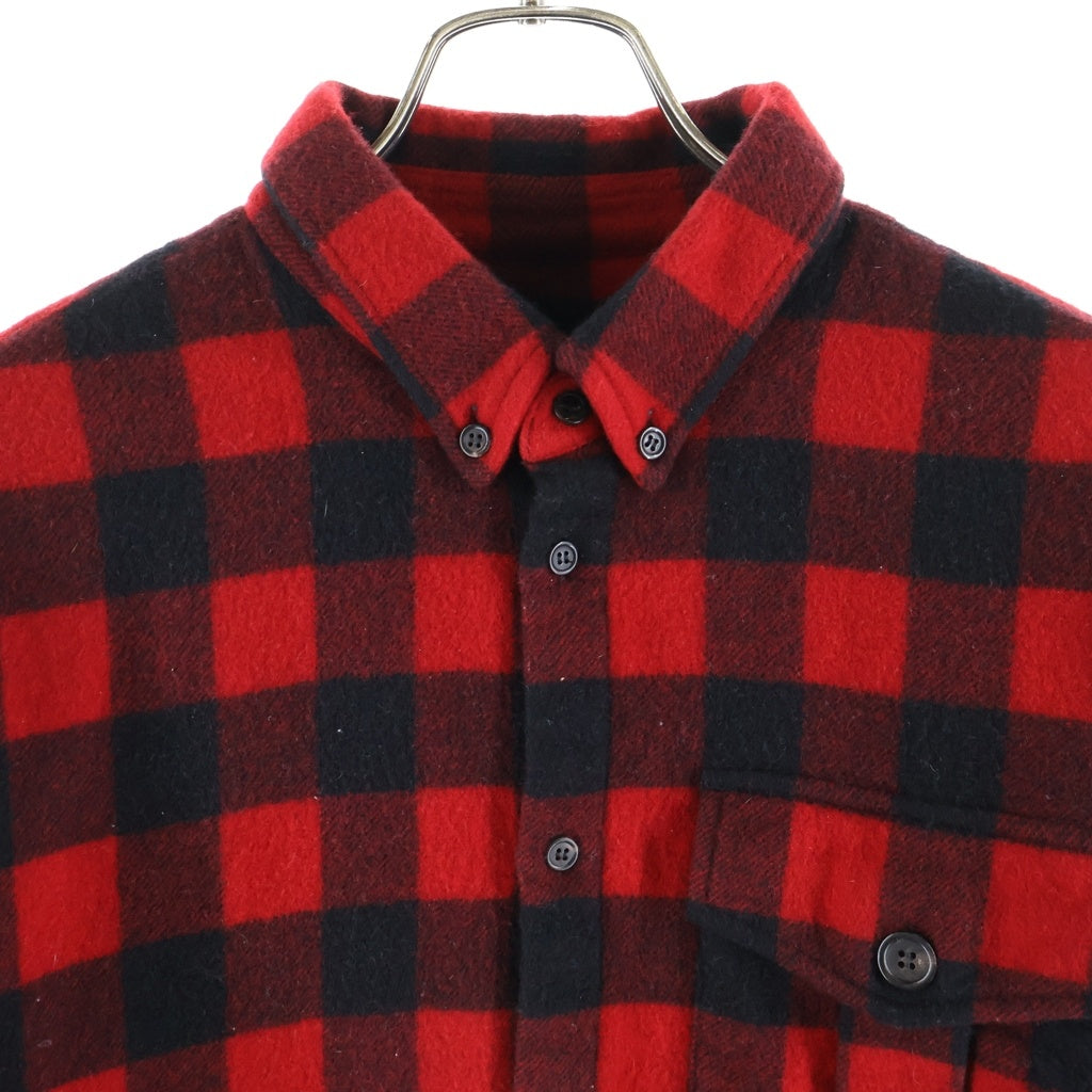 DSQUARED2(ディースクエアード) 23AW ウール チェック 長袖シャツ レッド S71DM0655