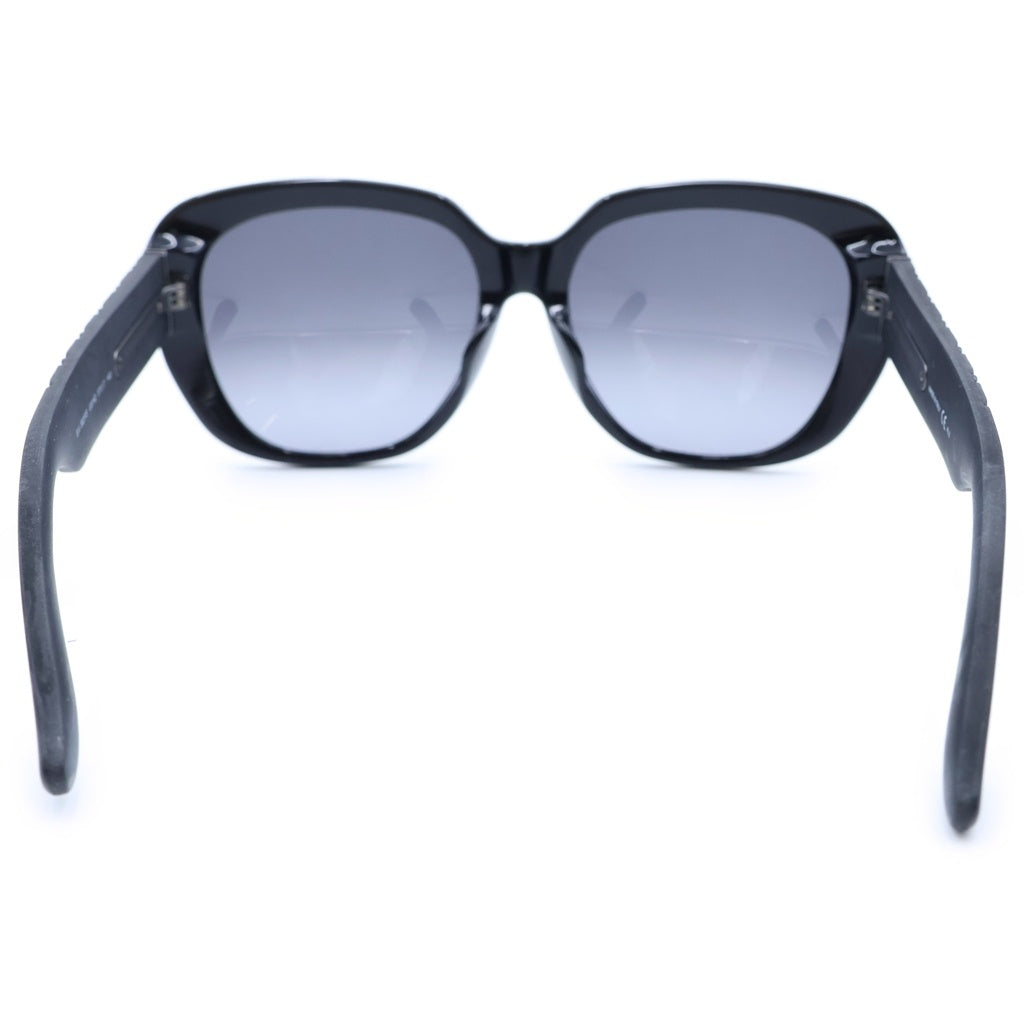 BOTTEGA VENETA(ボッテガヴェネタ) Rubber Temple Square Sunglasses ラバーテンプル スクエアサングラス メガネ ブラック 57□17 140 レディース