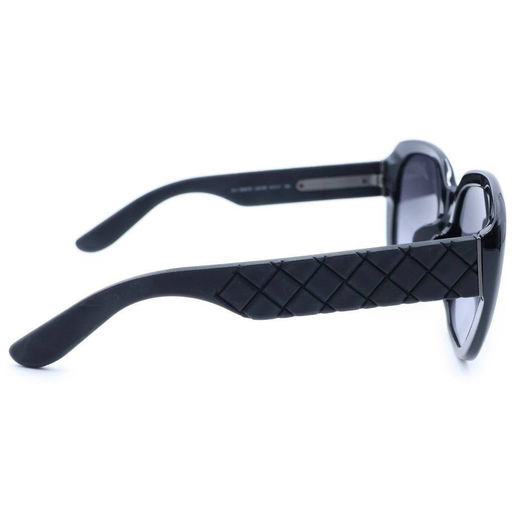 BOTTEGA VENETA(ボッテガヴェネタ) Rubber Temple Square Sunglasses ラバーテンプル スクエアサングラス メガネ ブラック 57□17 140 レディース