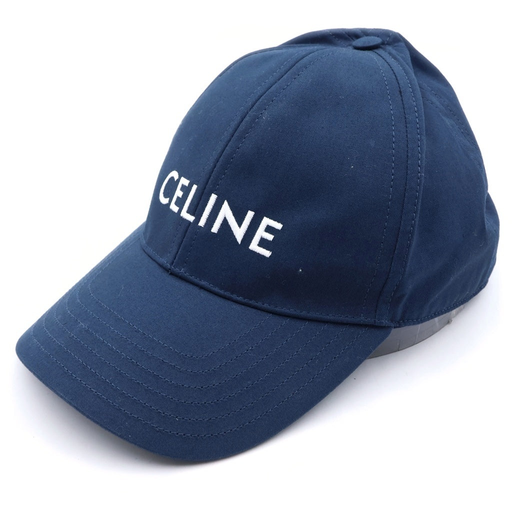 CELINE(セリーヌ) ロゴデザイン 6パネル ベースボールキャップ 帽子 ネイビー 2AUA1969P レディース
