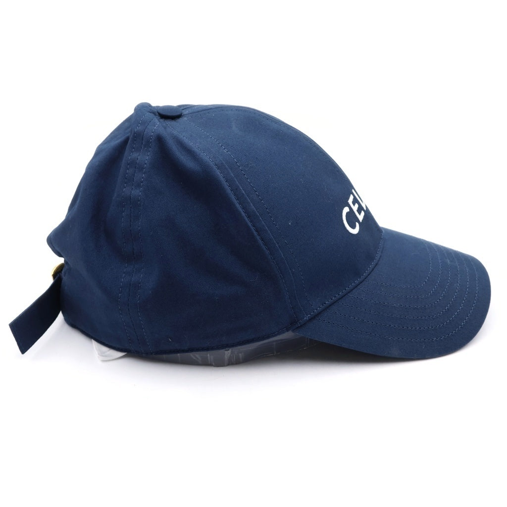 CELINE(セリーヌ) ロゴデザイン 6パネル ベースボールキャップ 帽子 ネイビー 2AUA1969P レディース