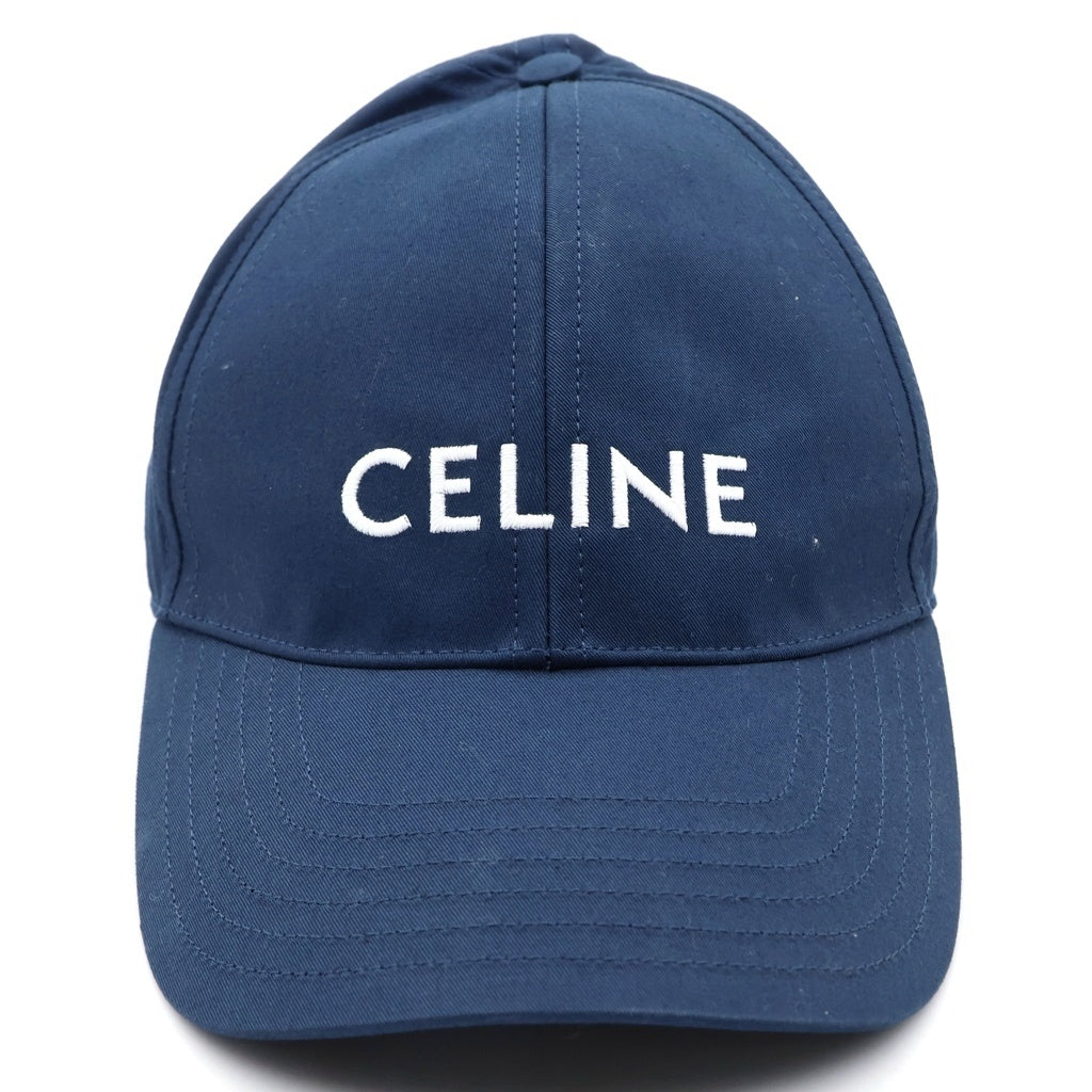 CELINE(セリーヌ) ロゴデザイン 6パネル ベースボールキャップ 帽子 ネイビー 2AUA1969P レディース