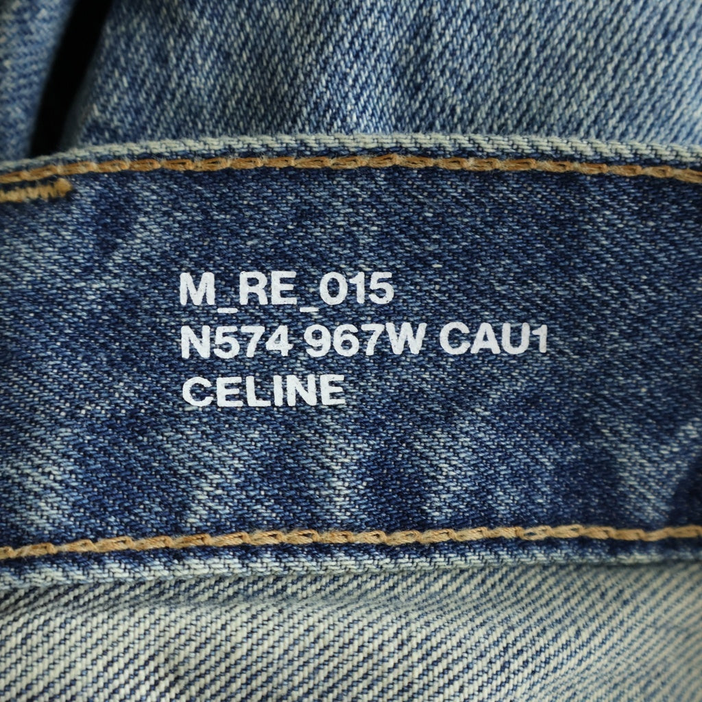 CELINE(セリーヌ) ダメージ加工 ストレート デニムパンツ インディゴ N574 967W CAU1