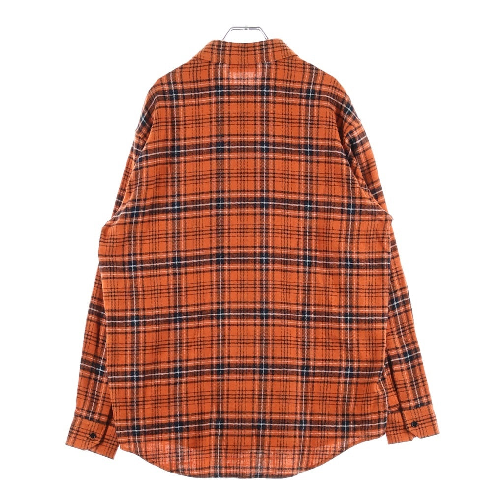 CELINE(セリーヌ) OVERSIZED LUMBERJACK CHECK COTTON SHIRT オーバーサイズ ランバージャックチェック 長袖シャツ オレンジ 2C486554T