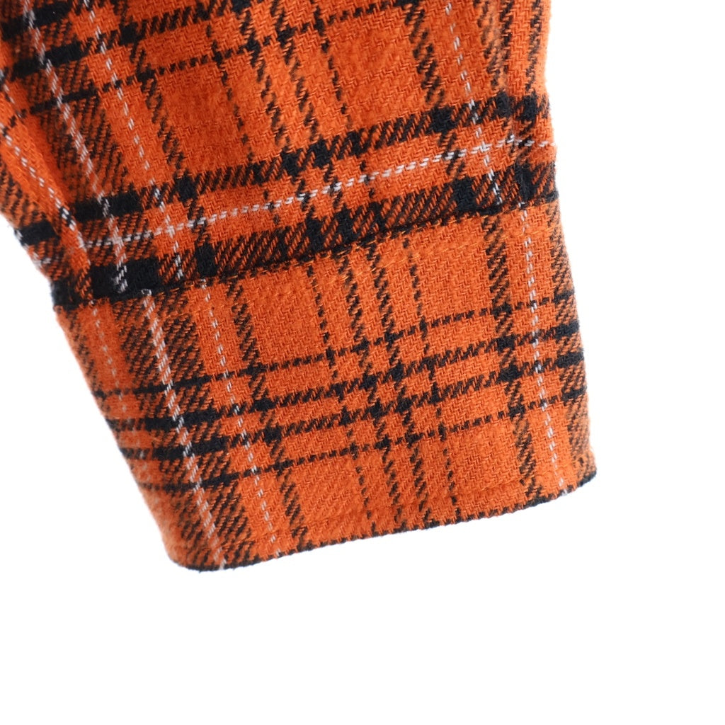 CELINE(セリーヌ) OVERSIZED LUMBERJACK CHECK COTTON SHIRT オーバーサイズ ランバージャックチェック 長袖シャツ オレンジ 2C486554T