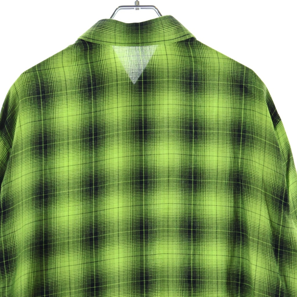 CELINE(セリーヌ) RAYON WOOL CHECK SHIRT レーヨン ウール チェック柄 長袖シャツ イエロー 2C486332S