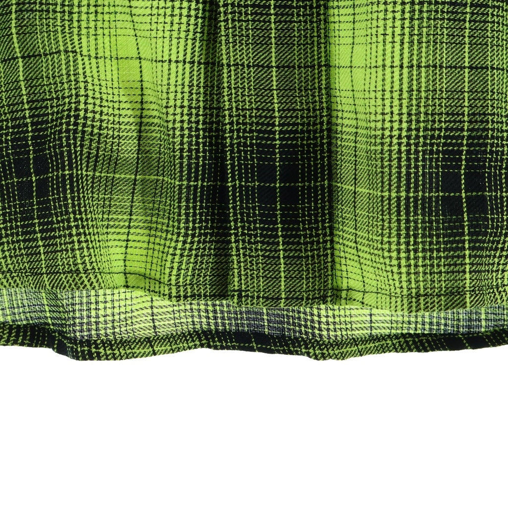 CELINE(セリーヌ) RAYON WOOL CHECK SHIRT レーヨン ウール チェック柄 長袖シャツ イエロー 2C486332S