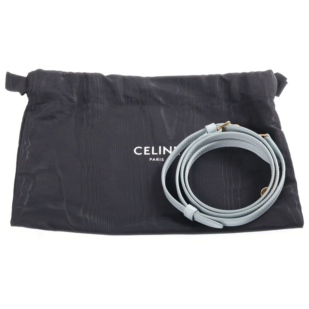 CELINE(セリーヌ) トリオンフ ティーン ローラ レザー 2WAYハンドバッグ ライトブルー 119533 レディース