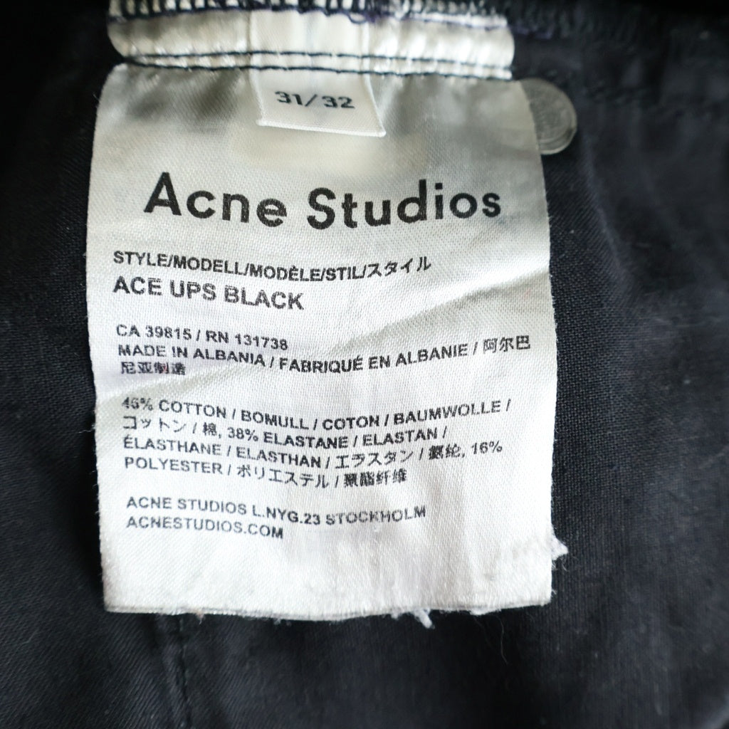Acne Studios(アクネ ストゥディオズ) マルチポケット ジップアップ スキニーパンツ ブラック