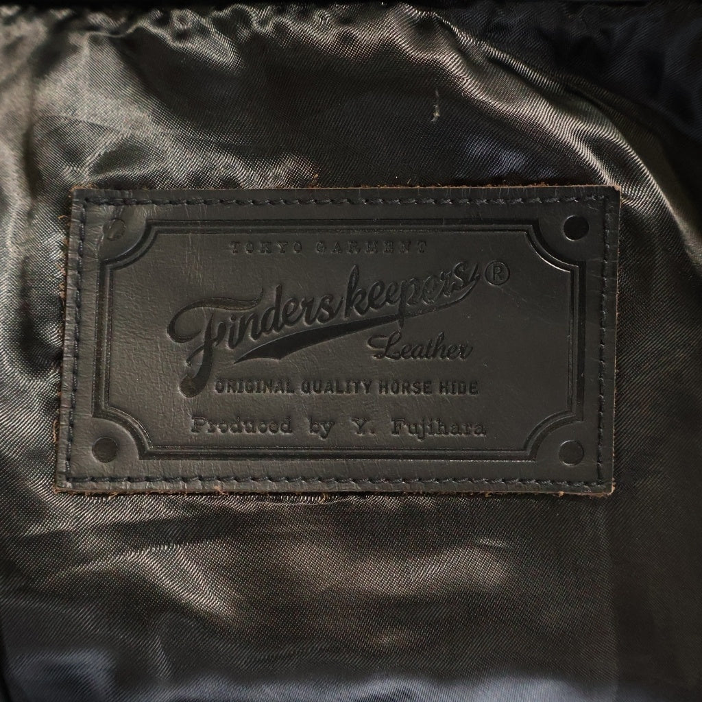 FINDERS KEEPERS(ファインダーズキーパーズ) 26SS TYPE ONE1942 T-BACK タイプワン ティーバック レザージャケット ブラック 2521109