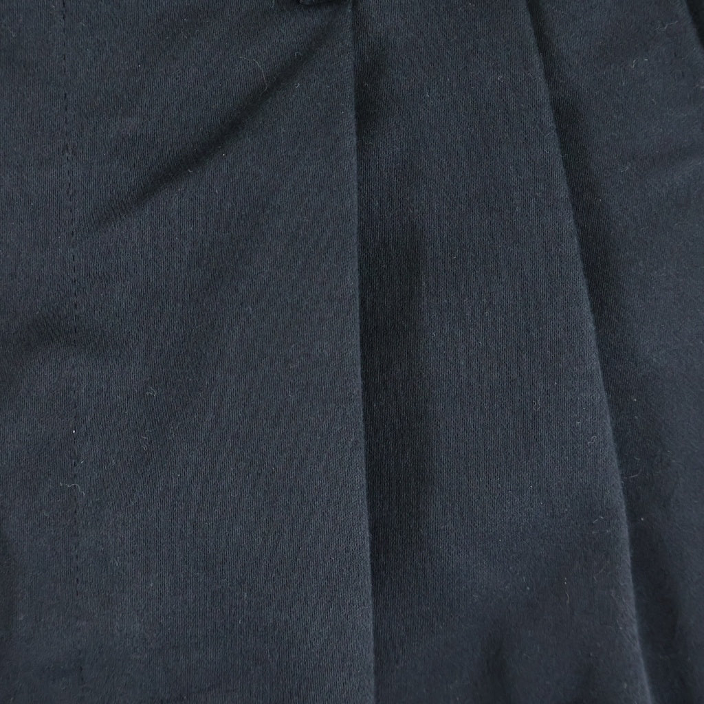 JOHN LAWRENCE SULLIVAN(ジョンローレンスサリバン) COTTON SATIN TUCK PANTS コットン サテン ツータック ショートパンツ ブラック 2A008-0423-08