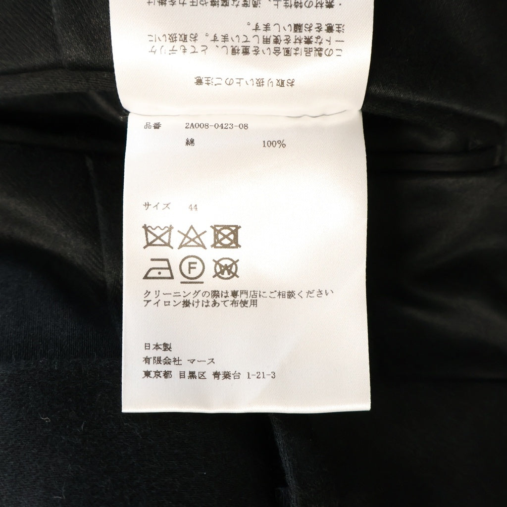 JOHN LAWRENCE SULLIVAN(ジョンローレンスサリバン) COTTON SATIN TUCK PANTS コットン サテン ツータック ショートパンツ ブラック 2A008-0423-08