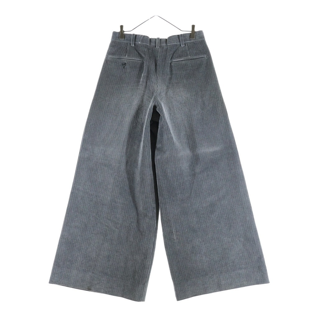 JOHN LAWRENCE SULLIVAN(ジョンローレンスサリバン) COTTON CORDUROY WIDE TROUSERS コットン コーデュロイ ワイド パンツ グレー 2B001-0123-01