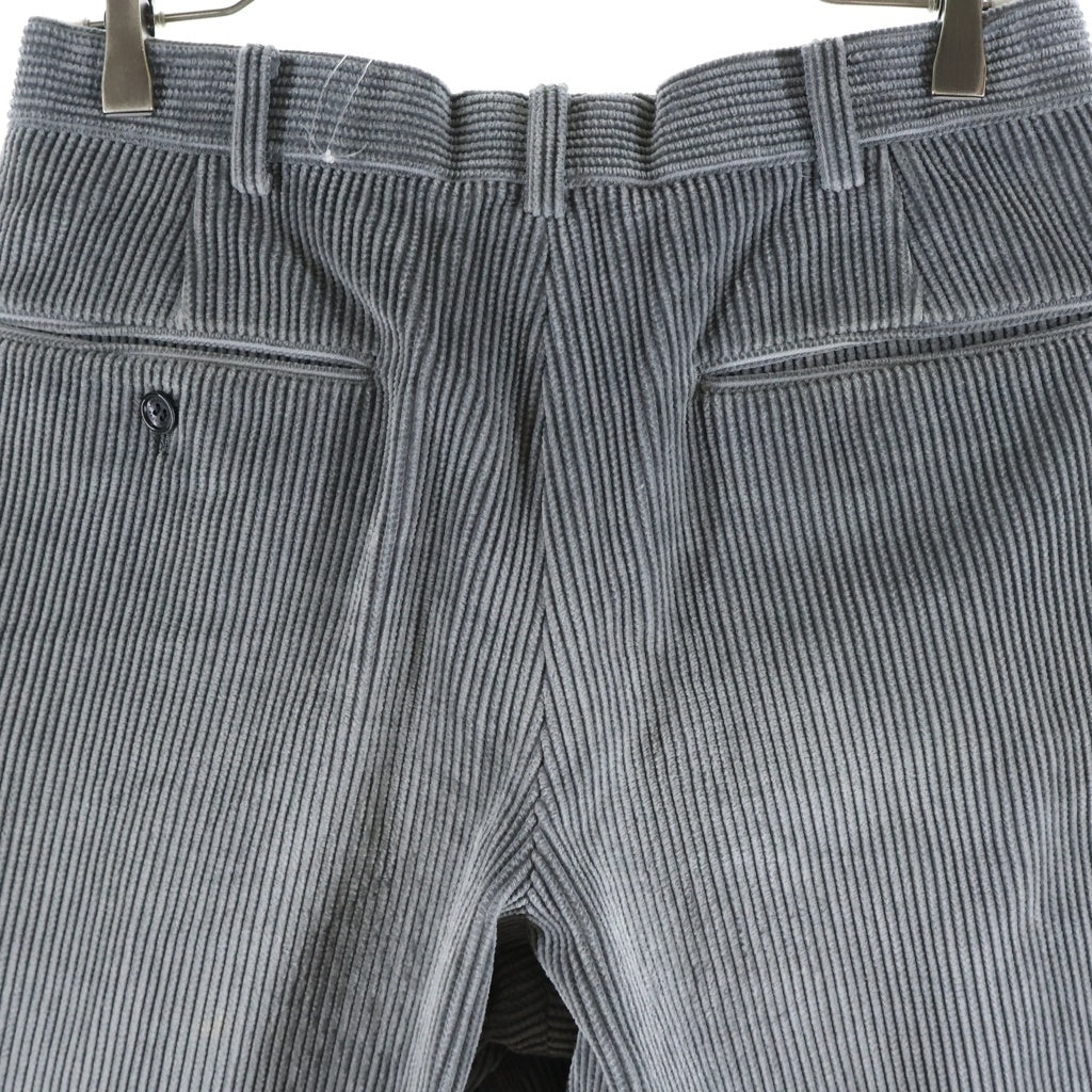 JOHN LAWRENCE SULLIVAN(ジョンローレンスサリバン) COTTON CORDUROY WIDE TROUSERS コットン コーデュロイ ワイド パンツ グレー 2B001-0123-01