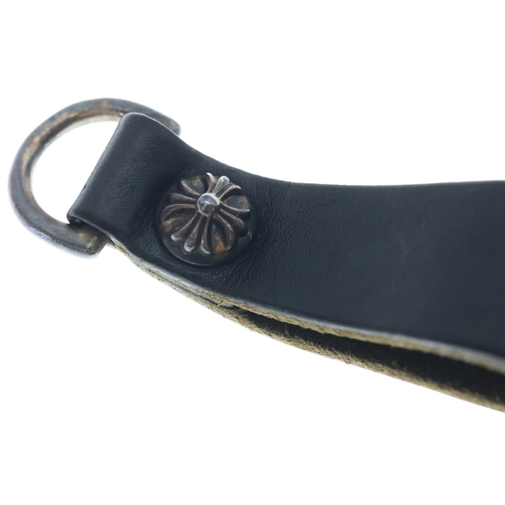 CHROME HEARTS(クロムハーツ) BELT LOOP D RING Dリング クロスボールベルトループ ブラック/シルバー BCA415