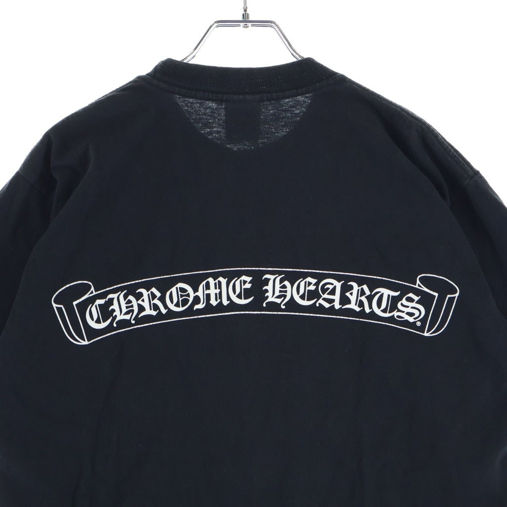CHROME HEARTS(クロムハーツ) OLD VINE DAGGER LOGO S/S TEE オールド ヴァインダガーロゴプリント Tシャツカット ブラック