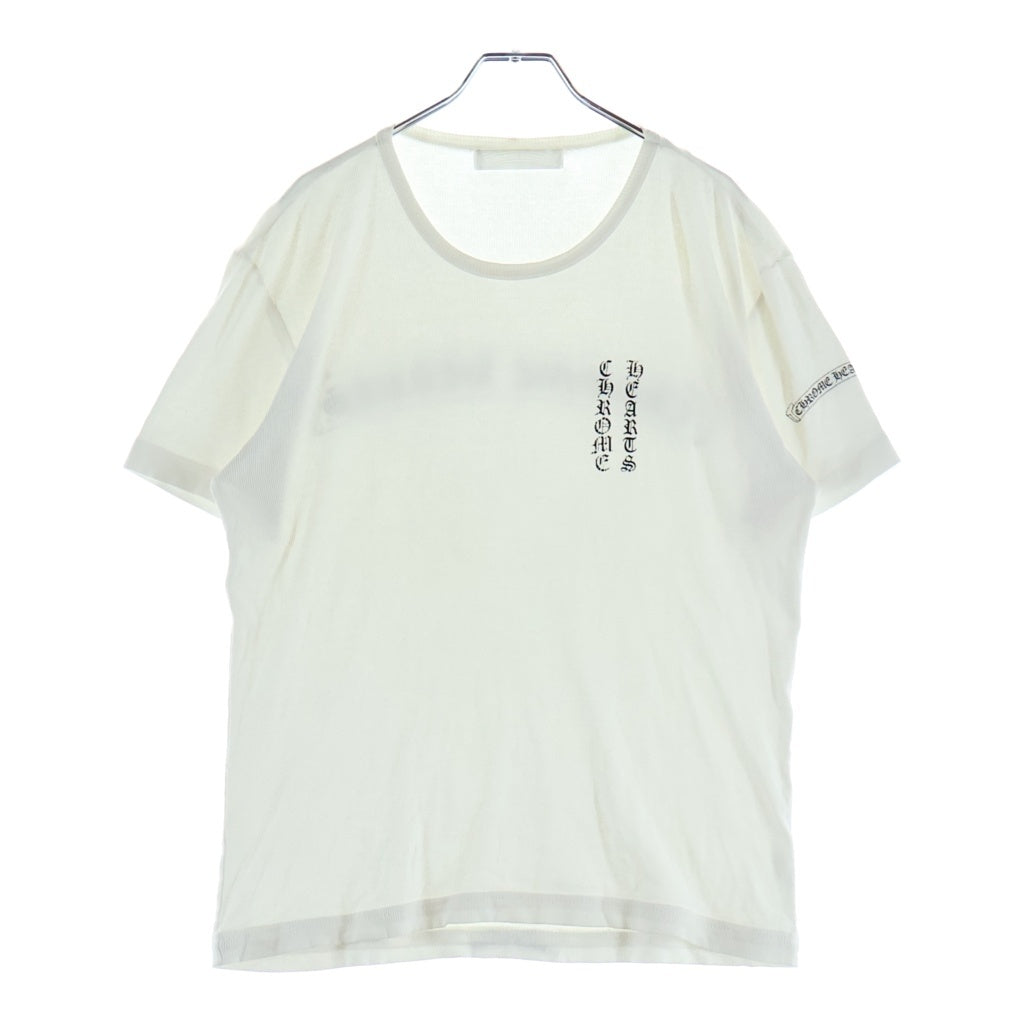 CHROME HEARTS(クロムハーツ) BACK SCROLL LABEL THERMAL S/S TEE バックスクロールラベル ロゴプリント ポケット サーマル半袖Tシャツ カットソー ホワイト