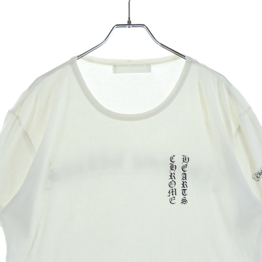 CHROME HEARTS(クロムハーツ) BACK SCROLL LABEL THERMAL S/S TEE バックスクロールラベル ロゴプリント ポケット サーマル半袖Tシャツ カットソー ホワイト
