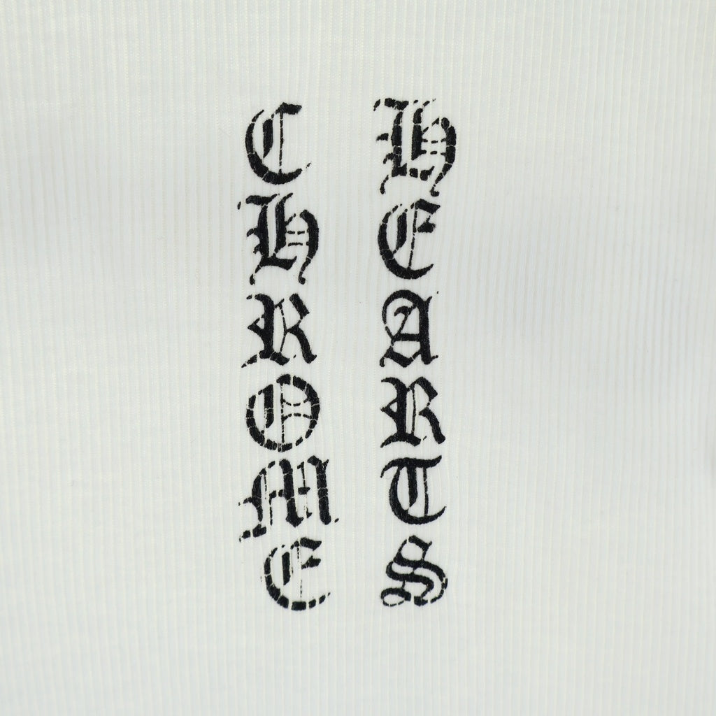 CHROME HEARTS(クロムハーツ) BACK SCROLL LABEL THERMAL S/S TEE バックスクロールラベル ロゴプリント ポケット サーマル半袖Tシャツ カットソー ホワイト