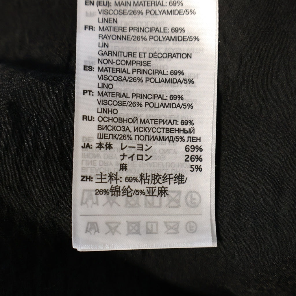 Y-3(ワイスリー) SHORT SLEEVE LONG SHIRT バックロゴデザイン オープンカラー ロング半袖シャツ ブラック KH0426