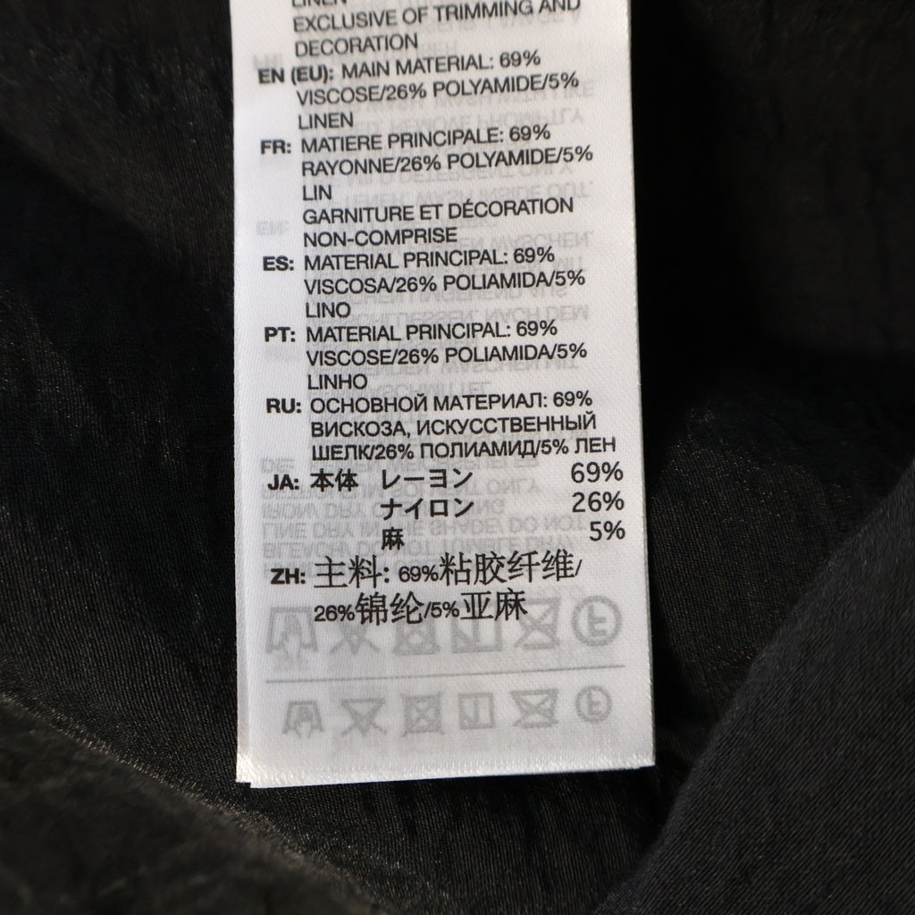 Y-3(ワイスリー) PLACED GRAPHIC SHORT SLEEVE LONG SHIRT プレースト グラフィック オープンカラー ロング 半袖シャツ ブラック KR0169