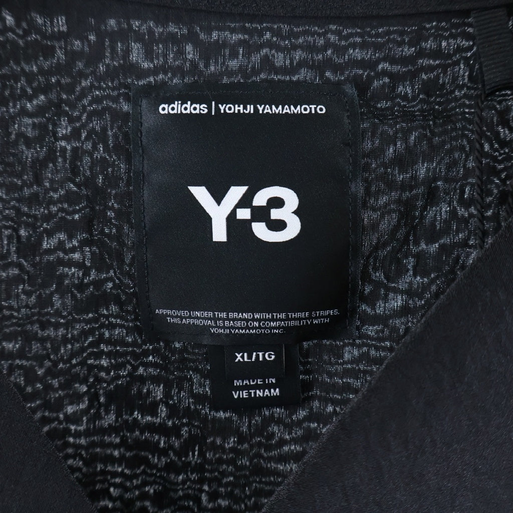 Y-3(ワイスリー) PLACED GRAPHIC SHORT SLEEVE LONG SHIRT プレースト グラフィック オープンカラー ロング 半袖シャツ ブラック KR0169