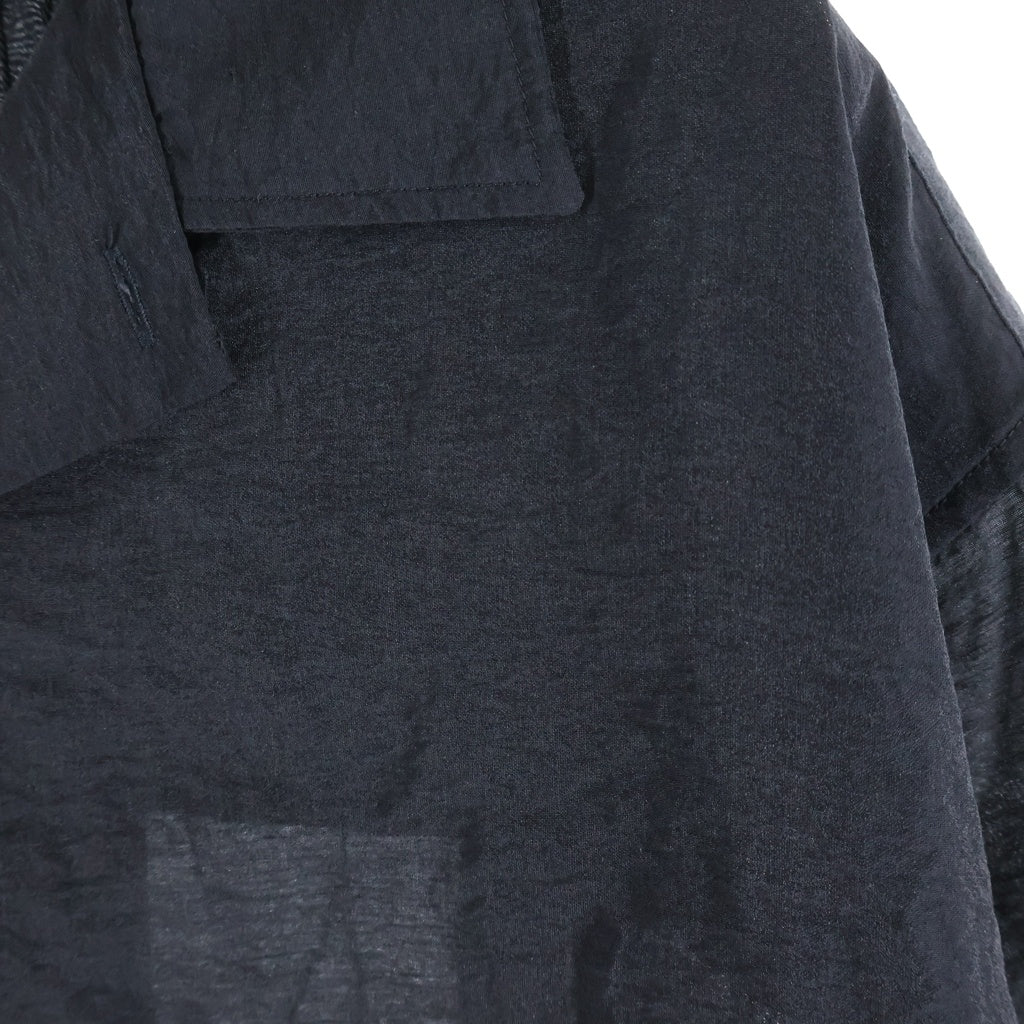 Y-3(ワイスリー) PLACED GRAPHIC SHORT SLEEVE LONG SHIRT プレースト グラフィック オープンカラー ロング 半袖シャツ ブラック KR0169