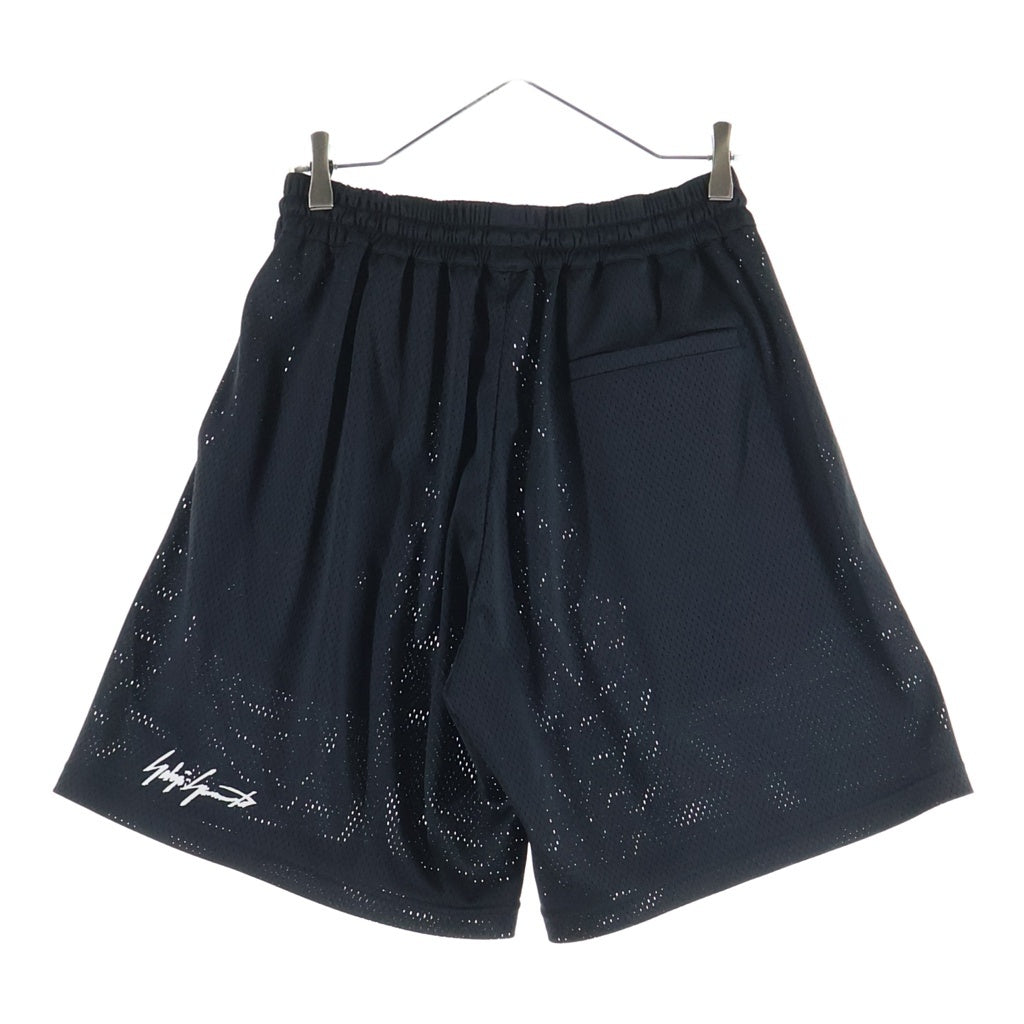 Y-3(ワイスリー) US MESH SHORTS ロゴデザイン ドローストリング メッシュ ショートパンツ ブラック KF1083