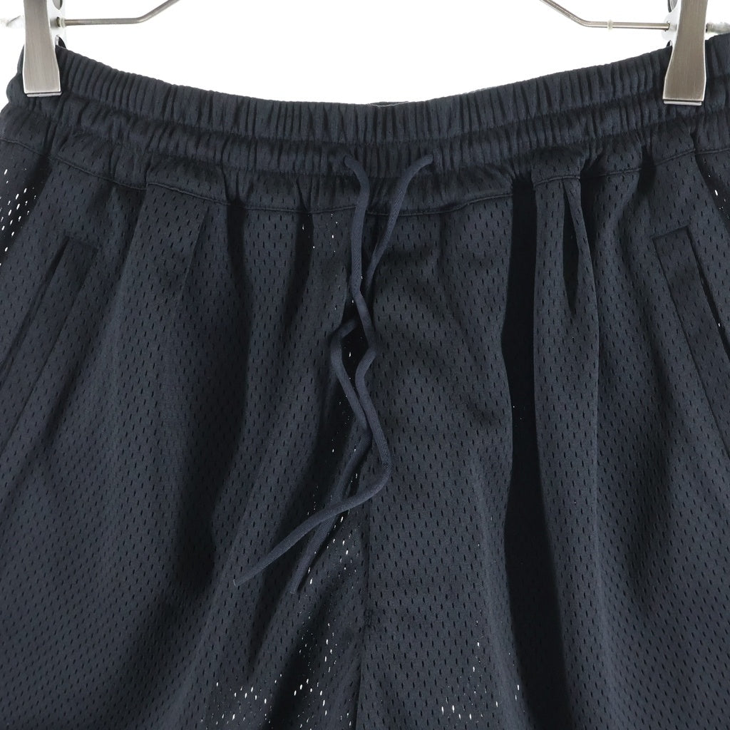 Y-3(ワイスリー) US MESH SHORTS ロゴデザイン ドローストリング メッシュ ショートパンツ ブラック KF1083