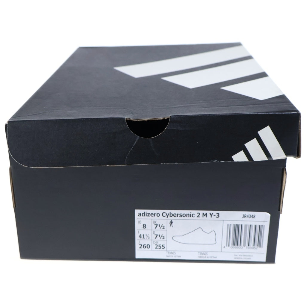 Y-3(ワイスリー) ADIZERO CYBERSONIC 2 TENNIS アディゼロ サイバーソニック ツー テニス ローカットスニーカー ブラック US8/26cm JR4348
