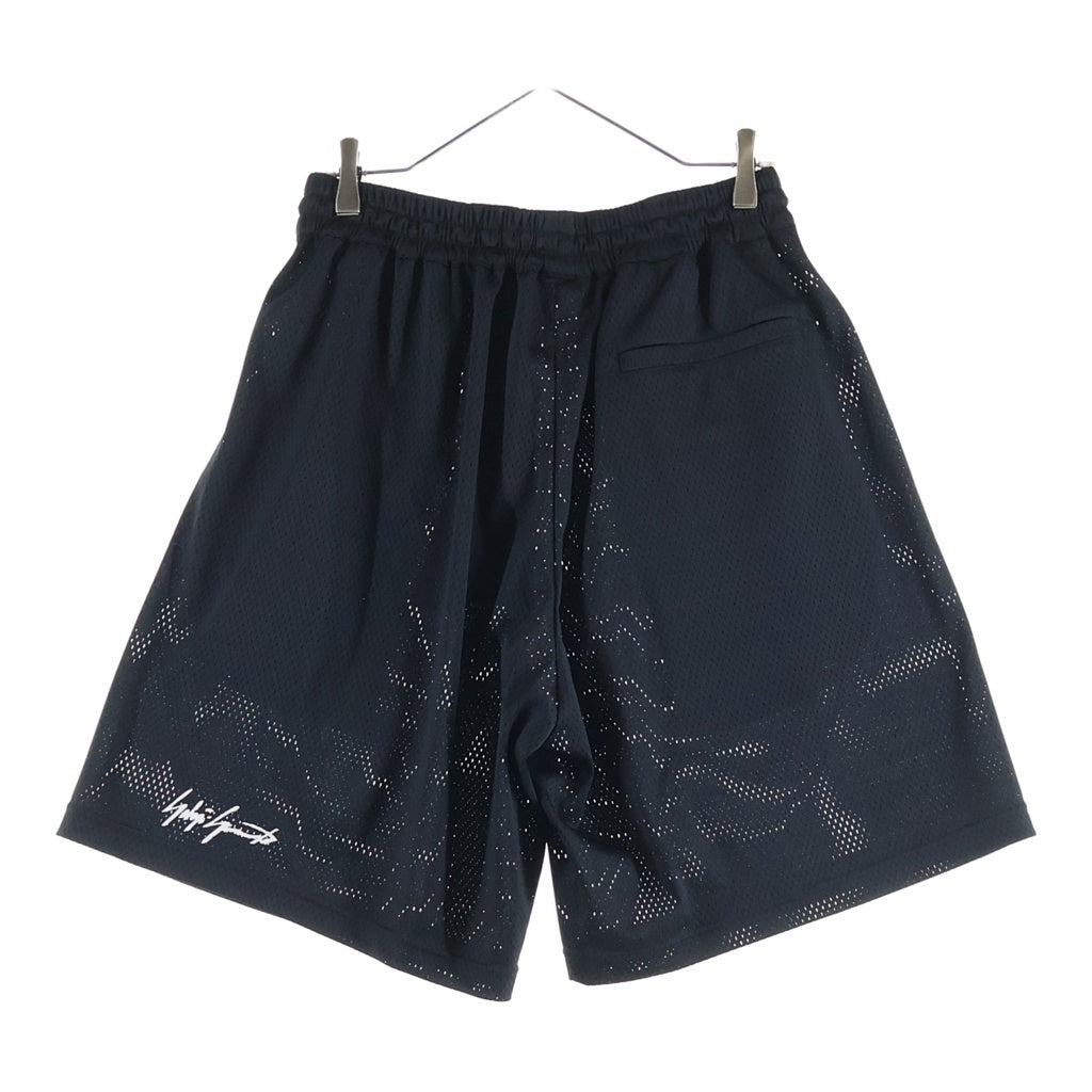 Y-3(ワイスリー) US MESH SHORTS ロゴデザイン ドローストリング メッシュ ショートパンツ ブラック KF1083