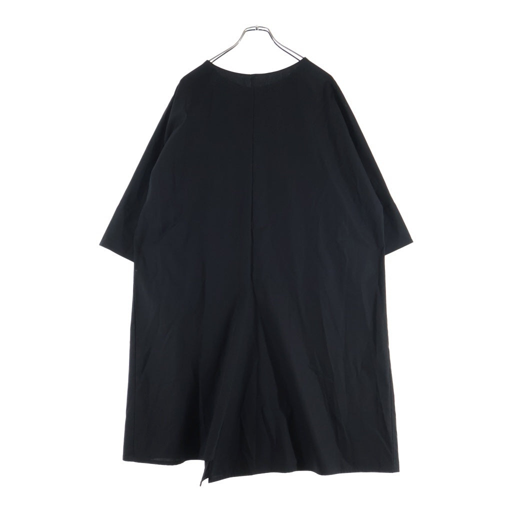 Y-3(ワイスリー) Ry WRINKLED LAWN BIG SILHOUETTE DRESS レーヨン リンクルド ローン ビッグ シルエット ドレス レディース ブラック FP-D63-003