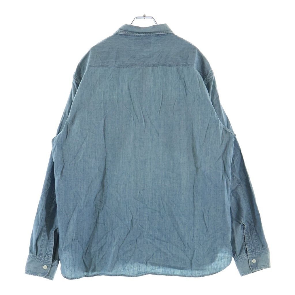 RRL(ダブルアールエル) 胸ポケットデザイン 長袖デニムシャツ インディゴ