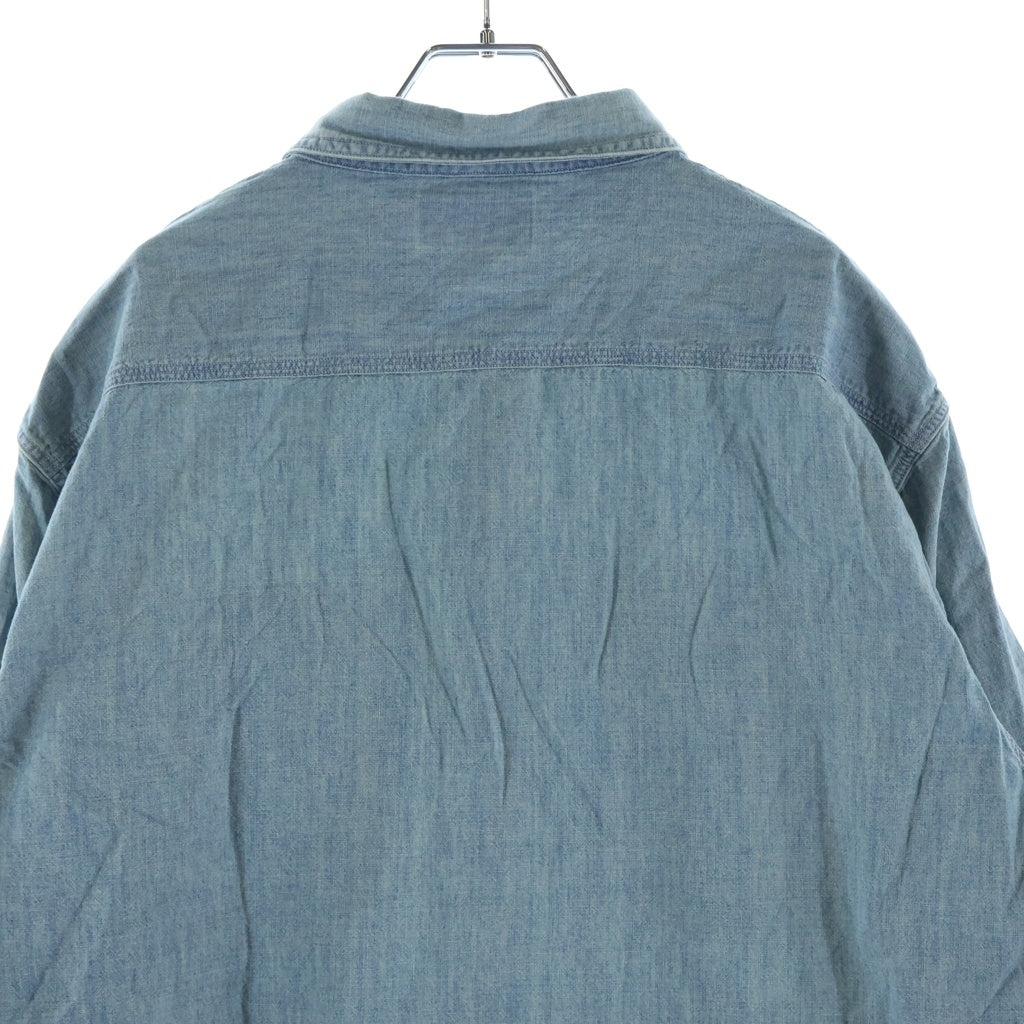 RRL(ダブルアールエル) 胸ポケットデザイン 長袖デニムシャツ インディゴ