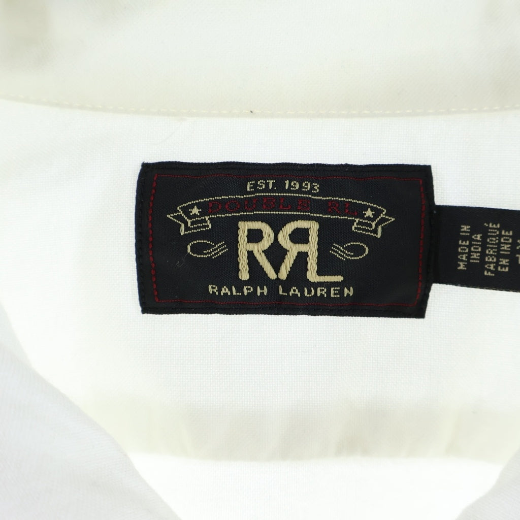RRL(ダブルアールエル) 胸ポケットデザイン レギュラーカラー 半袖シャツ ホワイト
