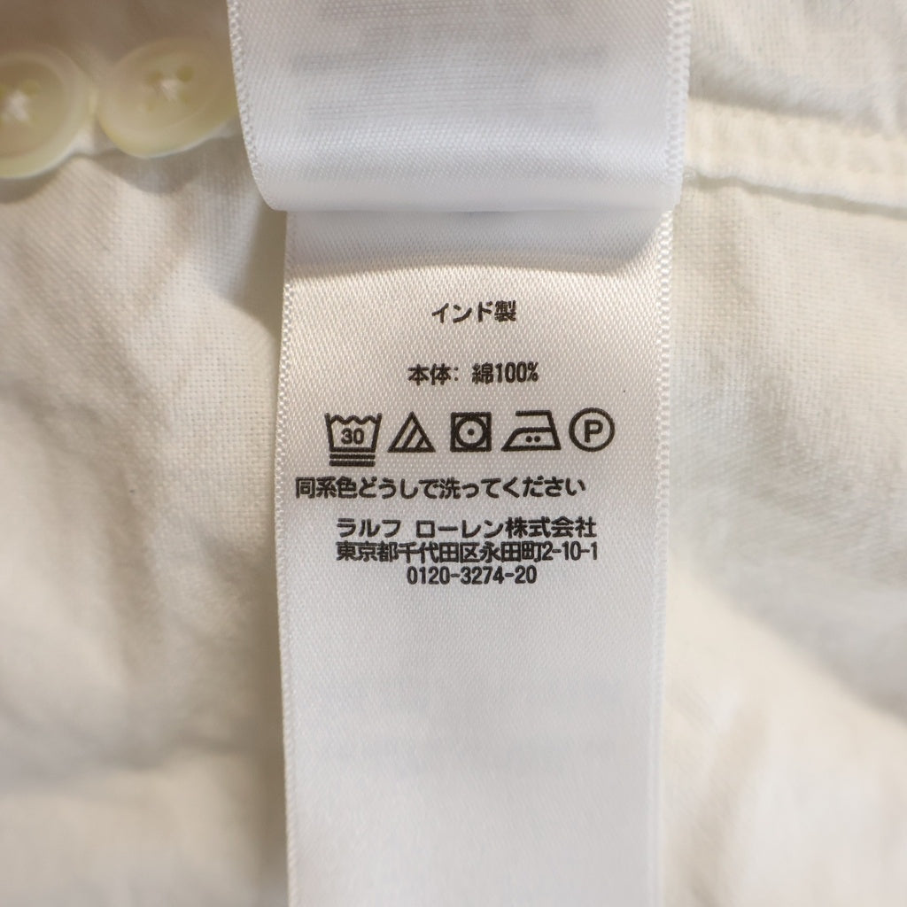 RRL(ダブルアールエル) 胸ポケットデザイン レギュラーカラー 半袖シャツ ホワイト