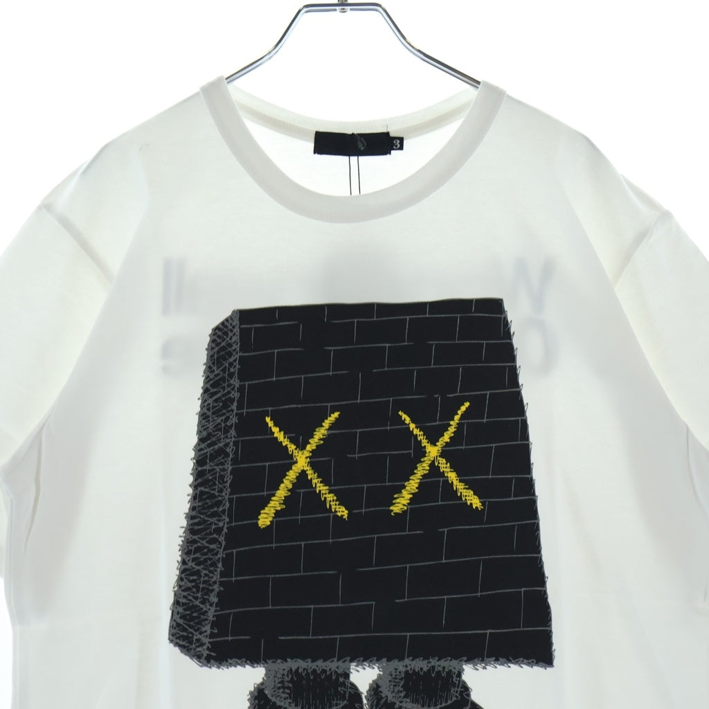 Original Fake(オリジナルフェイク) ×KAWS WONDERWALL カウズ ワンダーウォール クルーネック カットソー 半袖Tシャツ ホワイト