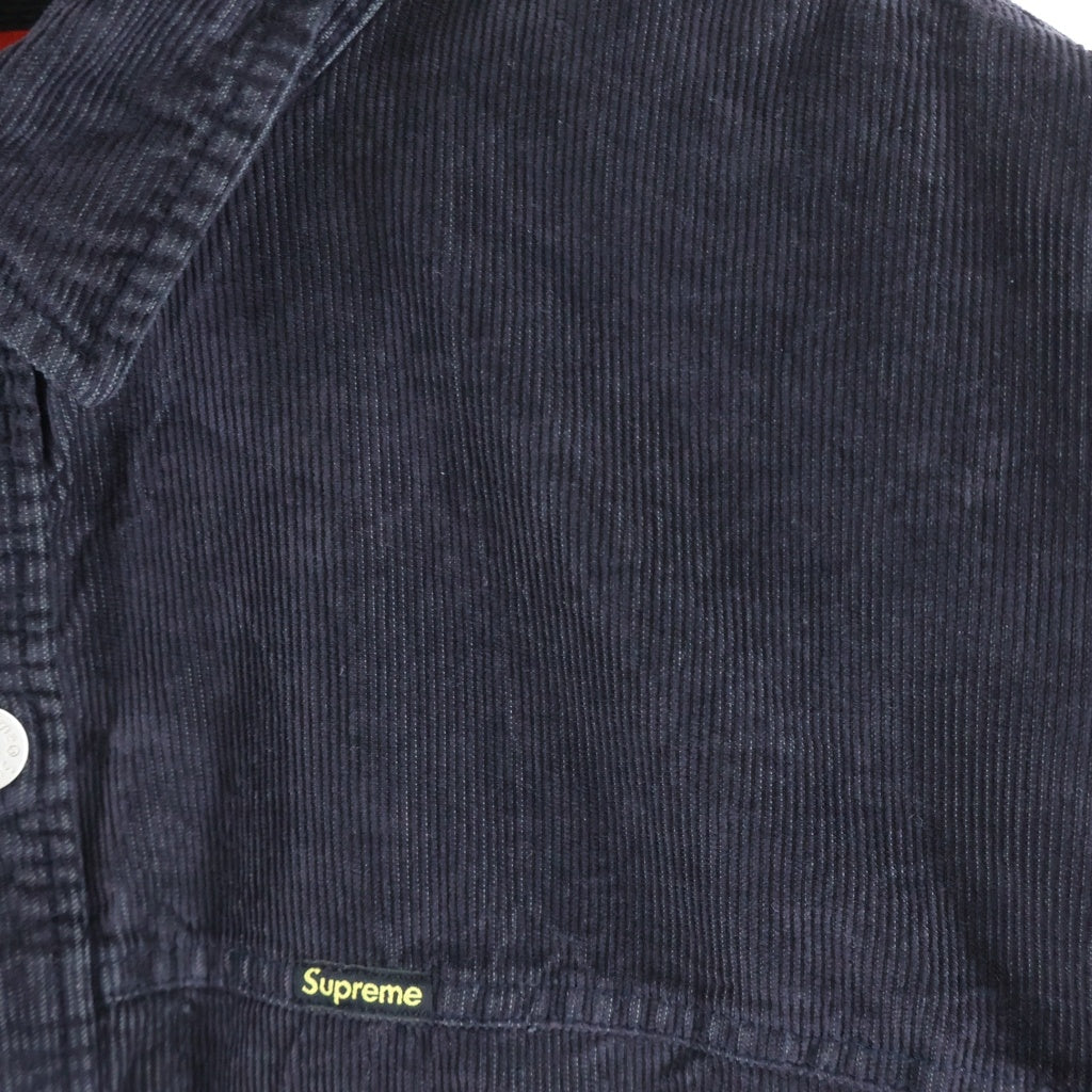 SUPREME(シュプリーム) 25SS Washed Corduroy Long Sleeve Shirt ウオッシュド コーデュロイ デニムジャケット ブラック