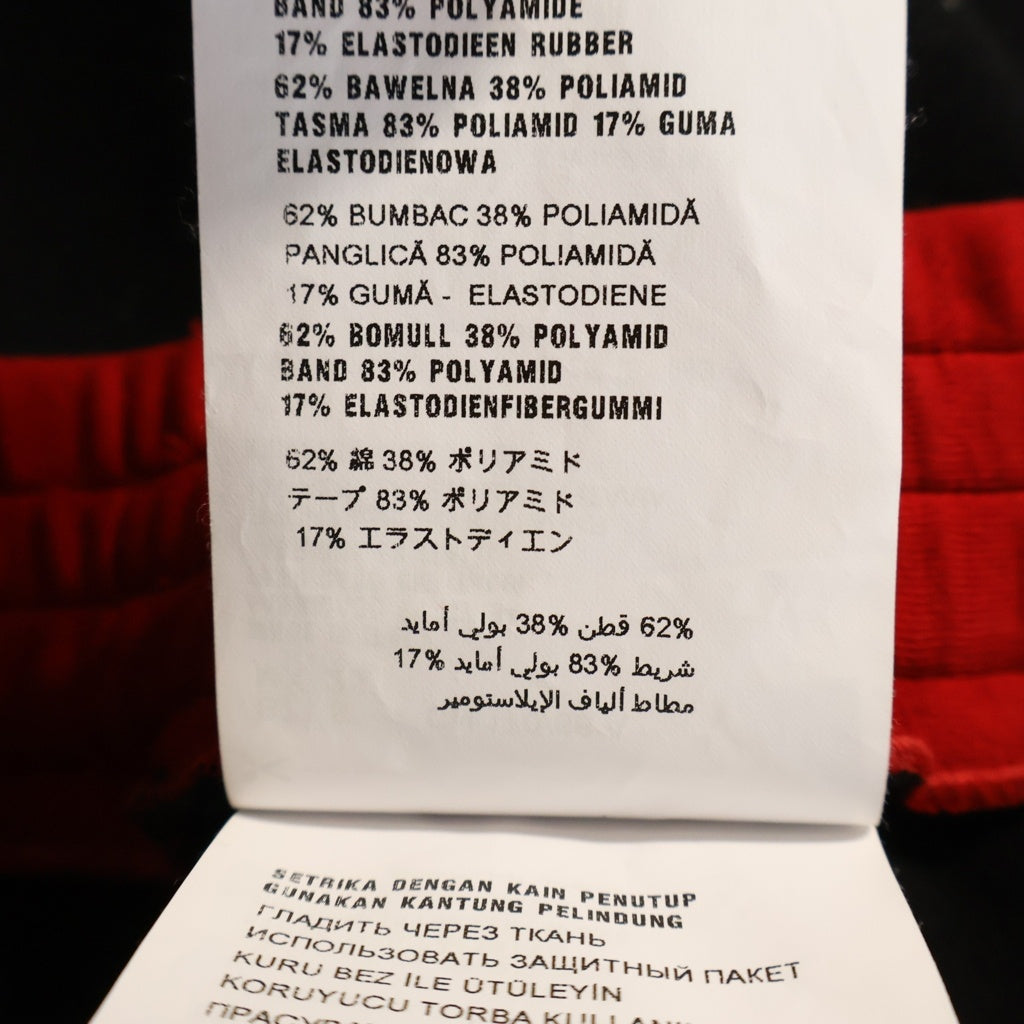 miumiu(ミュウミュウ) 18SS Side Logo Label Sweat Mini Skirt サイドロゴラベル スウェットミニスカート ブラック/レッド MJD153 1TNK レディース