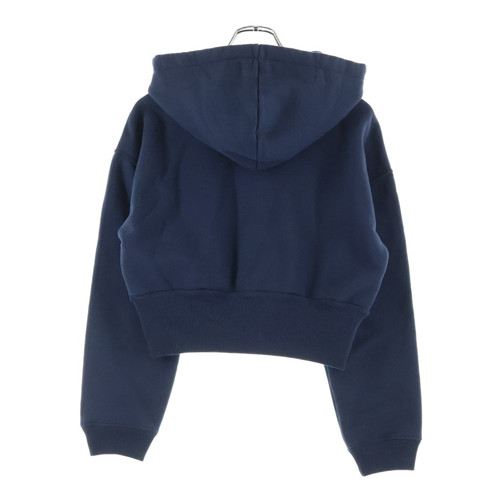 CELINE(セリーヌ) CROPPED HOODIE クロップド丈 トリンオフ柄 フーデッド スウェット パーカー ネイビー RY0OL1233.07OW