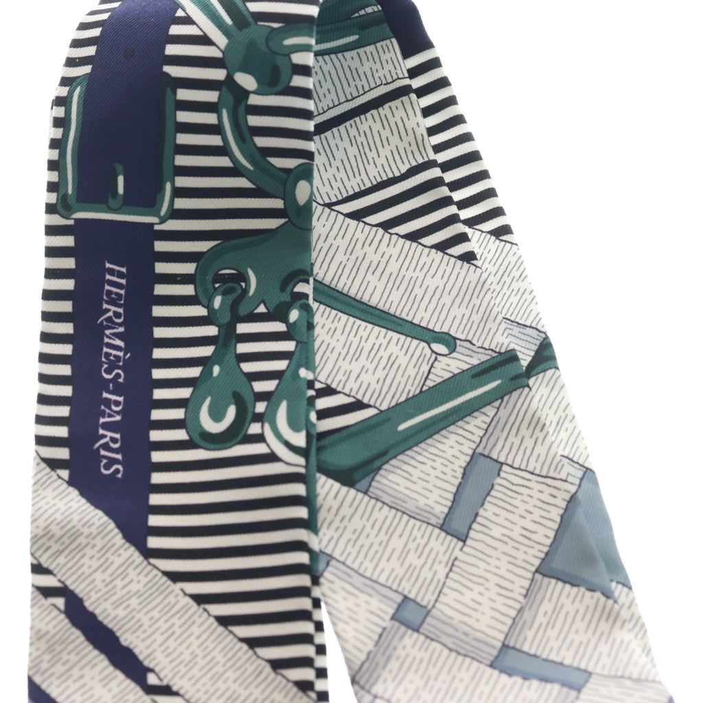 HERMES(エルメス) MORS A JOUETS CHEMISE シルクツイル ツイリー ネイビー